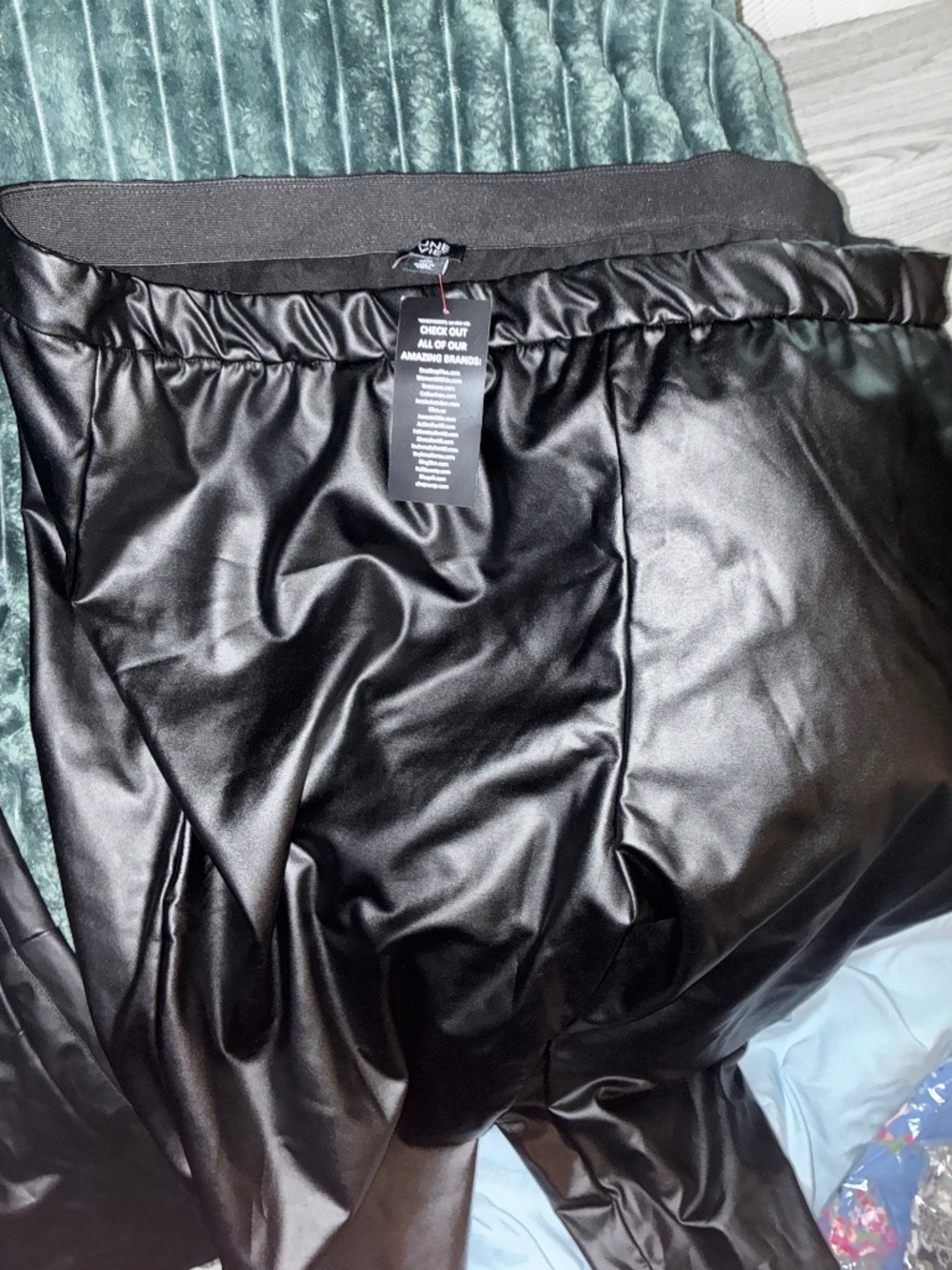Faux leather pants